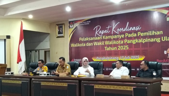 Rakor Kampanye Pilwako Pangkalpinang 2025, Sekda Tekankan Kampanye Tertib dan Bermartabat