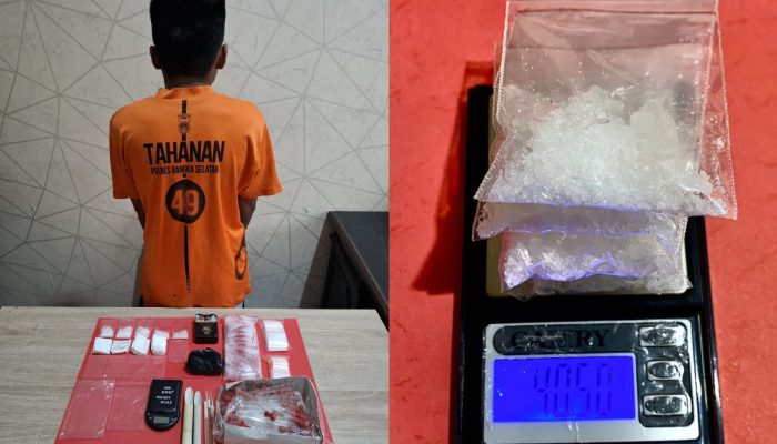 Respon Aduan Mahasiswa, Polres Basel Bekuk Pengedar Sabu di Dusun Serdang, 40,50 Gram Barbuk Diamankan