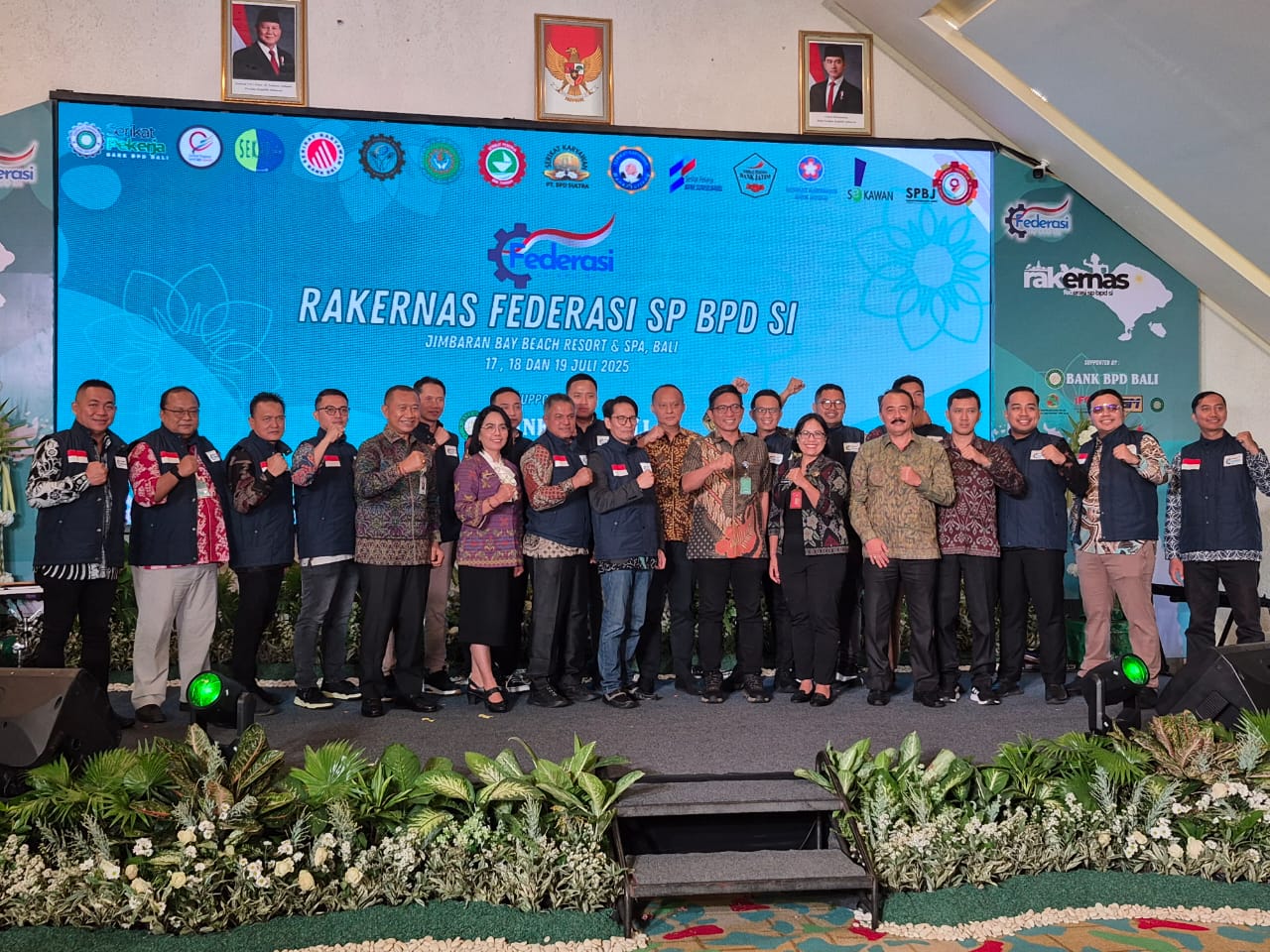 Rakernas di Bali, Ketua SP Bank Sumsel Babel Terpilih Jadi Wapres Federasi SP BPD SI
