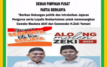 DPW Partai Berkarya Babel Dukung Maulana Aklil-Zeki Yamani di Pilwako Pangkalpinang 2025