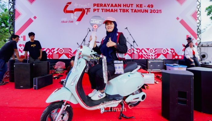 Raih Motor Impian di Pekan Sehat HUT PT Timah, Warga Bangka Barat Bahagia