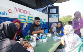 Usai Senam Bersama, Warga Tanjung Pakdan dan Teluk Rubiah Dapat Layanan Kesehatan Gratis dari PT Timah