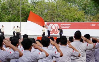 Peringati HUT ke-80 RI, PT Timah Gelar Upacara di Pabrik dan Kantor Pusat