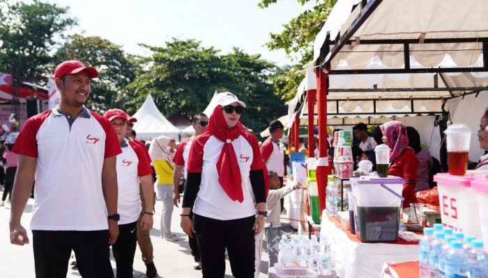 Dongkrak Ekonomi Warga, Pekan Sehat HUT ke-49 PT Timah di Toboali Hadirkan Bazar UMKM
