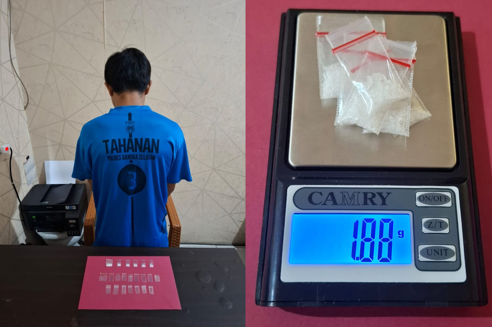 Satnarkoba Polres Basel Kembali Tangkap Pengedar Sabu di Jalan Damai, Pelaku Sempat Buang BB ke Toilet