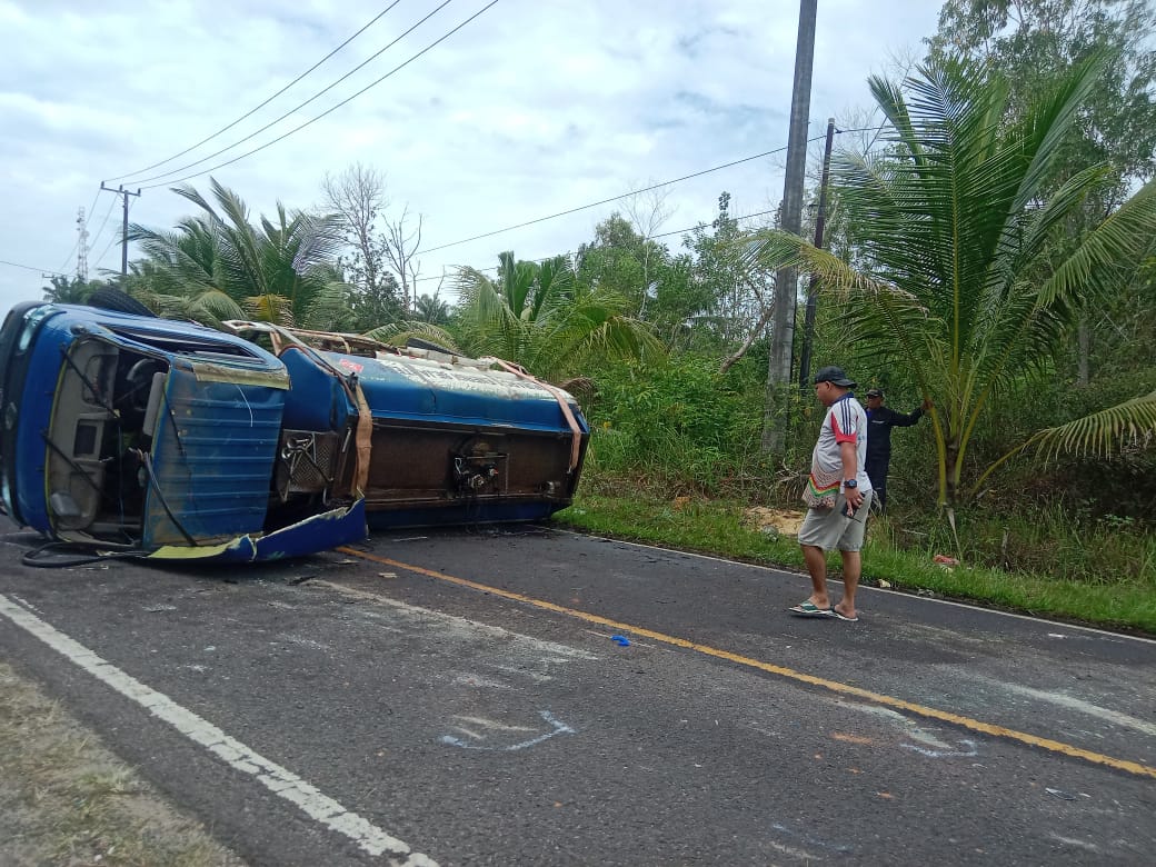 Insiden Mobil Tangki di Jalur Pal 6 Mentok, Kasatlantas Ingatkan Hal Ini
