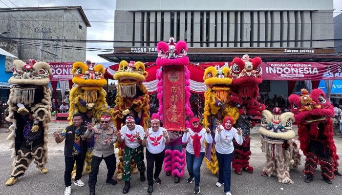 FOBI Basel Tampilkan Atraksi Barongsai di Karnaval HUT ke-80 RI Toboali