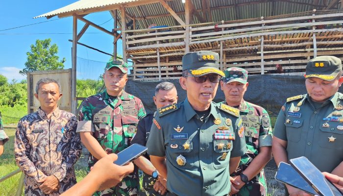 Tim Penilai Lomba Binter TNI AD Tinjau Program Ketahanan Pangan Kodim 0432 Basel