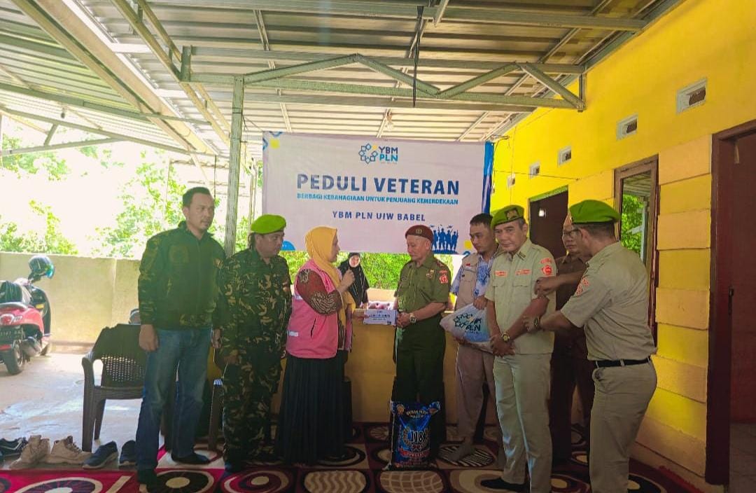 Momentum HUT ke-80 RI, PLN Babel Bersama PPM Santuni Veteran di Pangkalpinang
