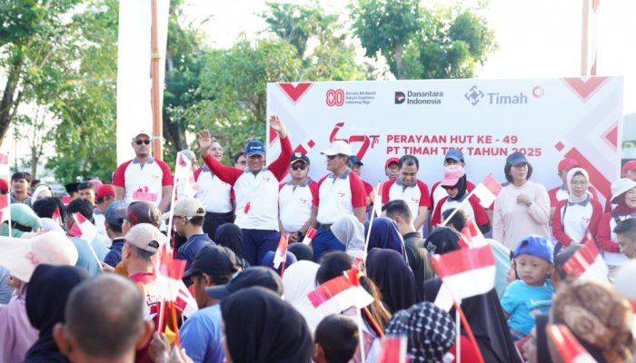 Meriah, Jalan Sehat HUT ke-49 PT Timah Tbk Dihadiri Belasan Ribu Warga Pangkalpinang
