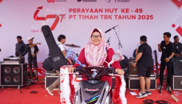 Tak Hanya Sehat, Warga Selindung Baru Ini Bawa Pulang Motor di Pekan Sehat HUT ke-49 PT Timah