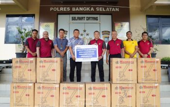 PT Timah Serahkan 10 Unit Mesin Tanam Jagung ke Polres Bangka Selatan