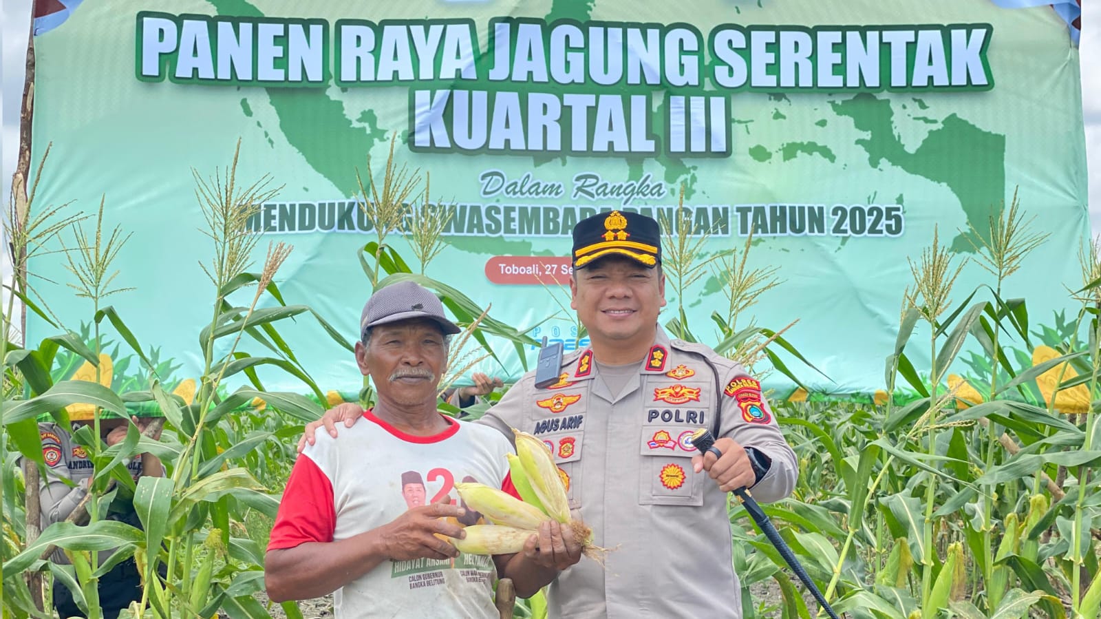 Polres Basel Gandeng Petani Dukung Swasembada Pangan Nasional Lewat Panen Raya Jagung