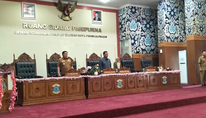 Pj Wali Kota Pangkalpinang Sampaikan 9 Usulan Raperda