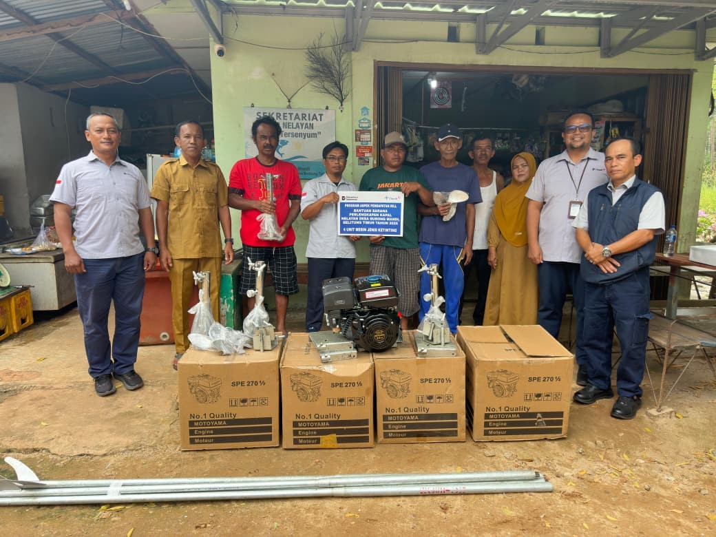 Nelayan Beltim Dapat Bantuan Mesin Ketinting, Sudarni: Alhamdulillah, Terima Kasih PT Timah