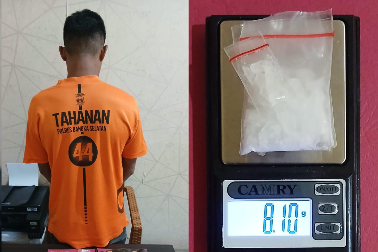 Ngaku Baru Sebulan Jual Sabu, Badut Diciduk Satnarkoba Polres Basel dengan Barang Bukti 8,10 Gram