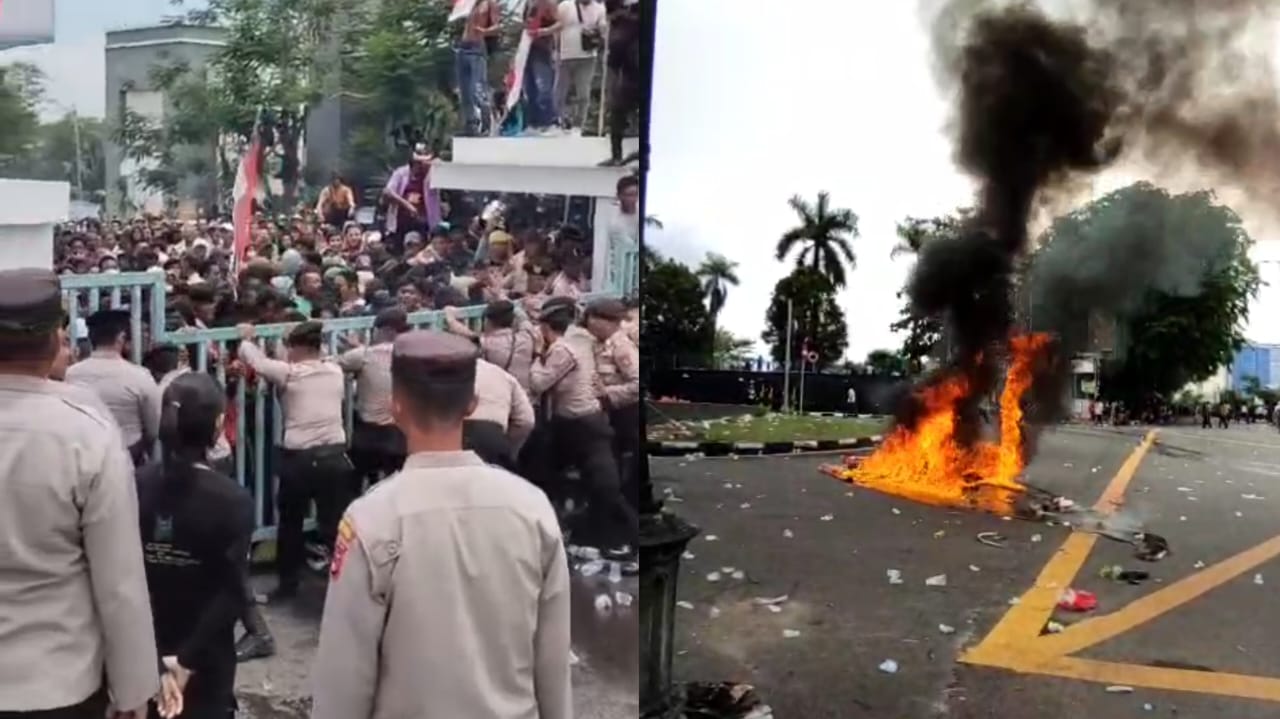 Dibentur dengan Aparat, Fasilitas Kantor PT Timah Rusak Diamuk Pendemo