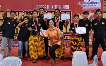 FOBI Bangka Selatan Sabet Juara II di Dua Kategori Kejurda Barongsai, KONI Basel Beri Apresiasi