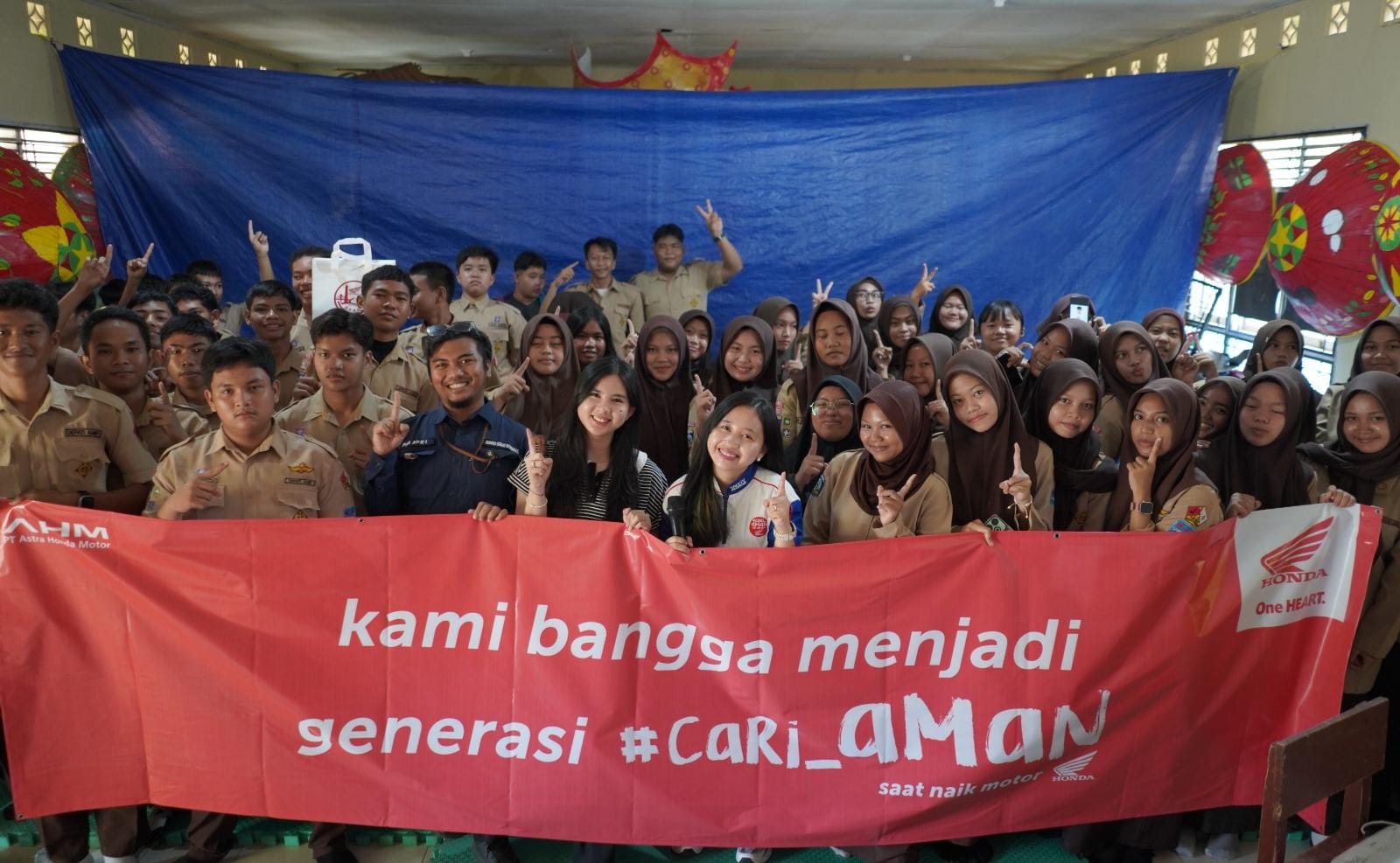 Honda Babel Edukasi Siswa SMAN 1 Pangkalan Baru soal Keselamatan Berkendara