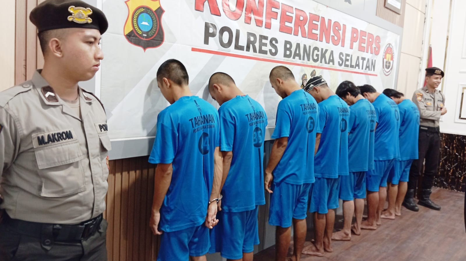 7 Pelaku Pencurian di Bangka Selatan Ditangkap Selama Operasi Tertib Menumbing 2025