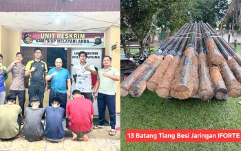 Dalih untuk Kebutuhan Ekonomi, 4 Pria Ini Curi Tiang Jaringan Internet di Desa Paku