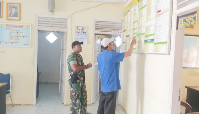 Koramil 2306/Mancak Laksanakan Giat Puanter di Dua Desa untuk Tingkatkan Pembinaan Teritorial