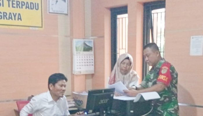 Babinsa Koramil 2307/Ciwandan Laksanakan Kegiatan Puanter Bersama Aparat Pemerintah di Wilayah Binaan
