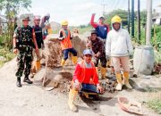 Babinsa Koramil 2304/Anyar Laksanakan Karya Bakti Bersama Warga di Wilayah Binaan