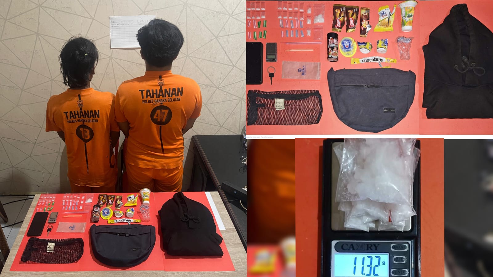 Dua Pemuda Desa Rias Diciduk saat Edarkan Sabu, Barang Bukti 11,32 Gram Diamankan