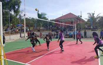 PT Timah Dukung Semangat Pemuda Lewat Turnamen Voli Karang Taruna Cup II di Desa Air Putih