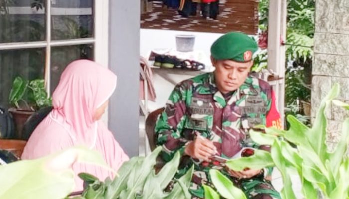 Babinsa Koramil 2305/Cinangka Laksanakan Kegiatan Puanter di Wilayah Binaan