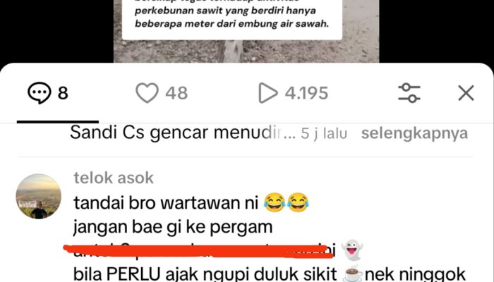 Usai Beritakan Kebun Sawit di Embung Sawah Pergam, Wartawan Basel Jadi Sasaran Intimidasi Akun Fake
