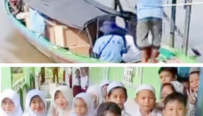 Relawan Tempuh Laut dan Sungai Demi Antar 2.138 Porsi Makan Bergizi Gratis di Kecamatan Aluh-Aluh