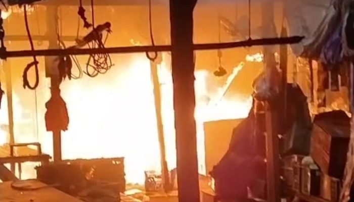Ruko Daging Milik Usuf di Pasar Toboali Dilalap Si Jago Merah, Diduga Korsleting Listrik