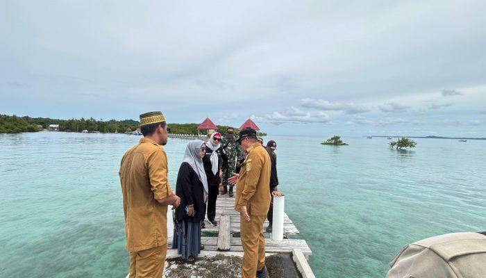 Usai Viral di Medsos, Gubernur dan Wakil Bupati Basel Tinjau Dermaga Rusak di Pulau Kelapan