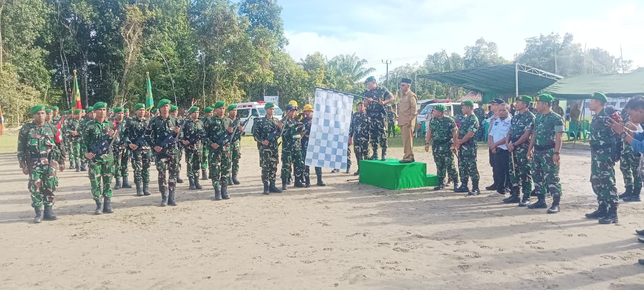 Peringati Hari Juang Kartika, Korem 045/Garuda Jaya Gelar Long March YWPJ di Bangka Barat