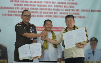 Terapkan KUHP Baru, Pemprov Babel dan Kejati Teken MoU Penanganan Pidana Kerja Sosial