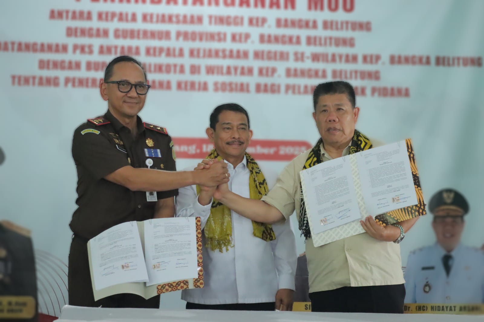 Terapkan KUHP Baru, Pemprov Babel dan Kejati Teken MoU Penanganan Pidana Kerja Sosial