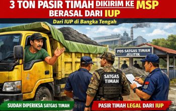 3 Ton Pasir Timah yang Dikirim ke MSP Berasal dari IUP 