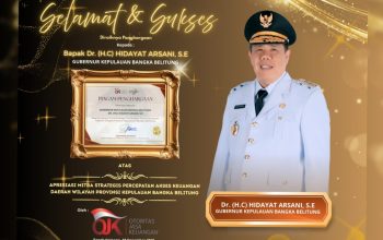 Dukung Percepatan Akses Keuangan Daerah, Gubernur Babel Hidayat Arsani Terima Apresiasi OJK