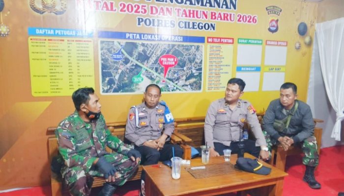 Babinsa Koramil 2301/Cilegon Perkuat Sinergi Pengamanan Jelang Natal dan Tahun Baru