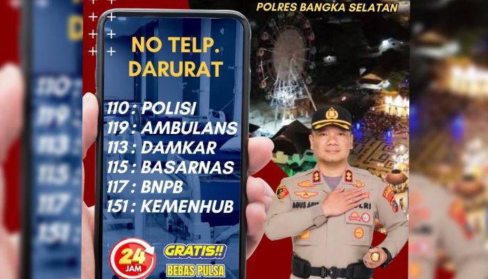 Polres Bangka Selatan Buka Hotline Nataru, Polisi Siap Respons Cepat Aduan Warga