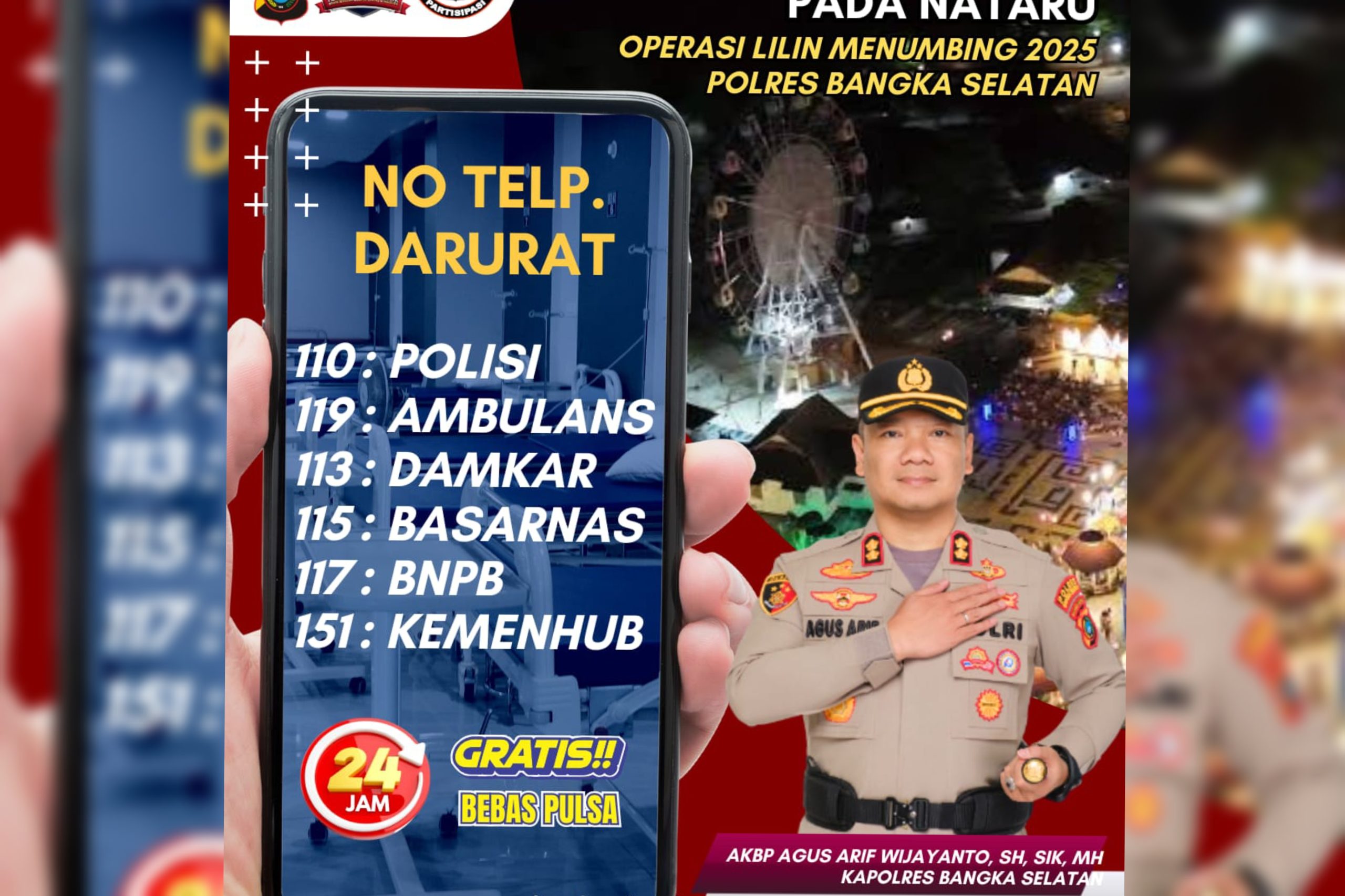 Polres Bangka Selatan Buka Hotline Nataru, Polisi Siap Respons Cepat Aduan Warga