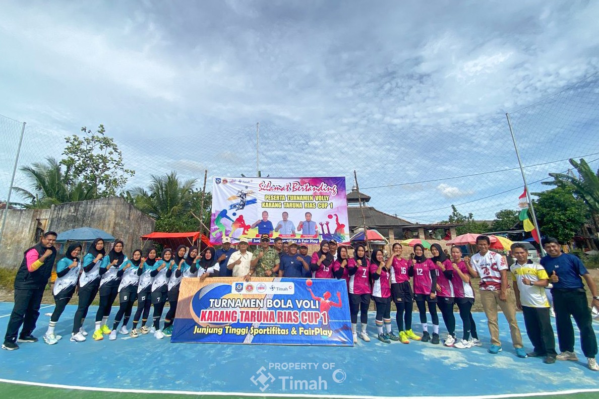 PT Timah Tbk Dukung Turnamen Voli Karang Taruna Rias Cup I di Bangka Selatan