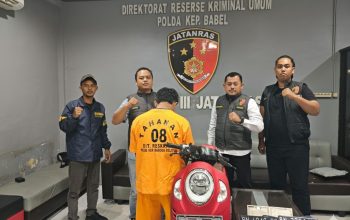 Tim Jatanras Polda Babel Tangkap Remaja Residivis Usai Curi Motor Di Bangka Tengah
