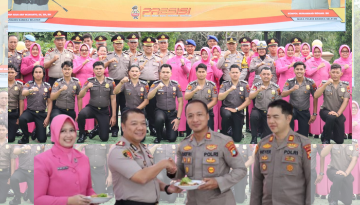 Tahun Baru, Pangkat Baru: Kasat Narkoba dan Puluhan Personel Polres Bangka Selatan Naik Pangkat