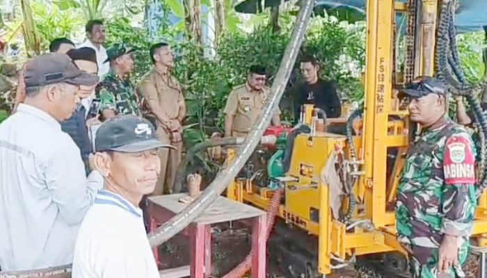 Kodim 0623/Cilegon Monitoring Pengeboran Sumur Bor Kedua di Link Cisuru, Upaya Atasi Krisis Air Bersih