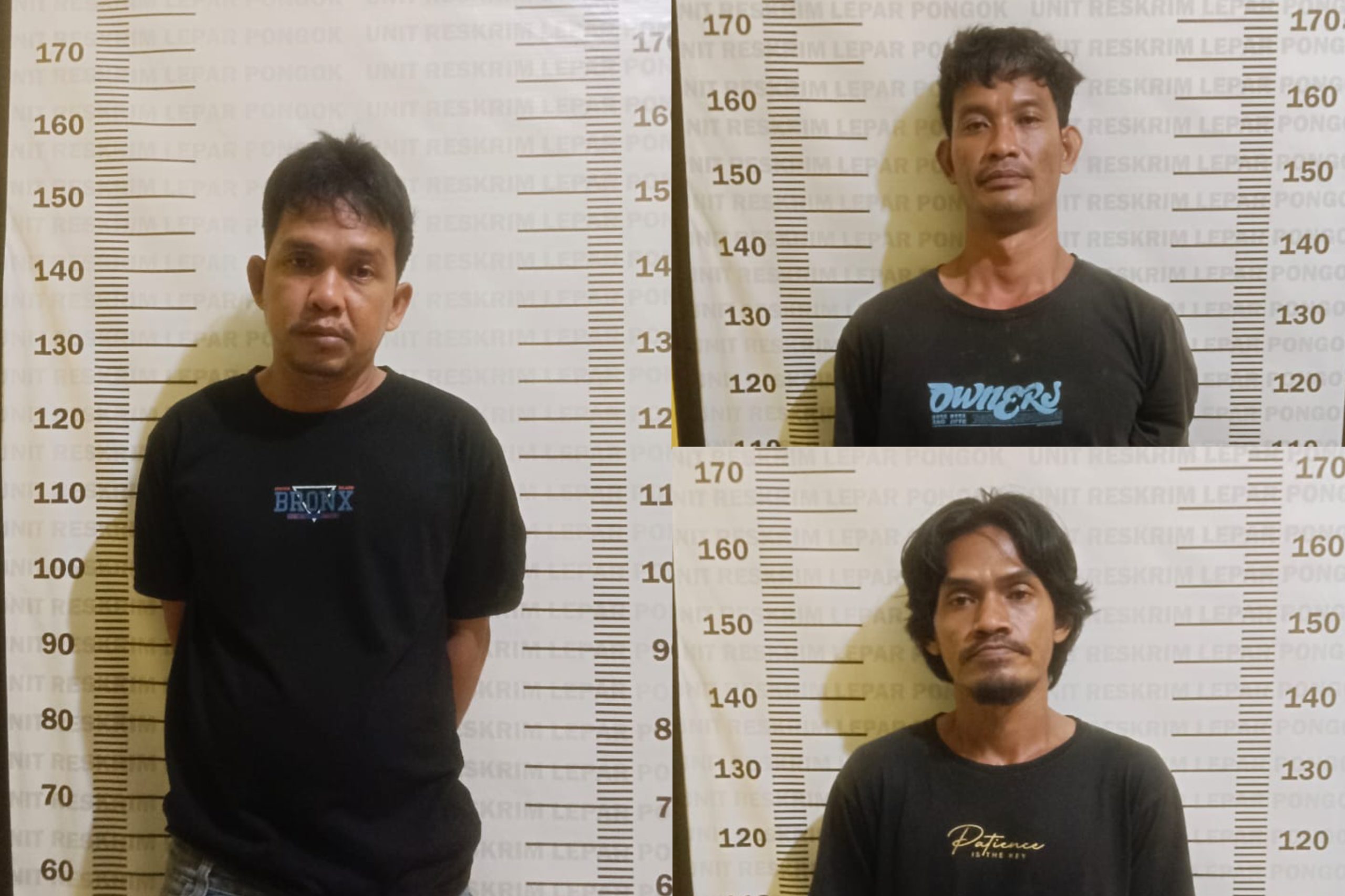 Tim Elang Laut Polsek Lepar Pongok Ringkus Tiga Terduga Pengedar Narkoba, Sabu Nyaris 4 Gram Disita