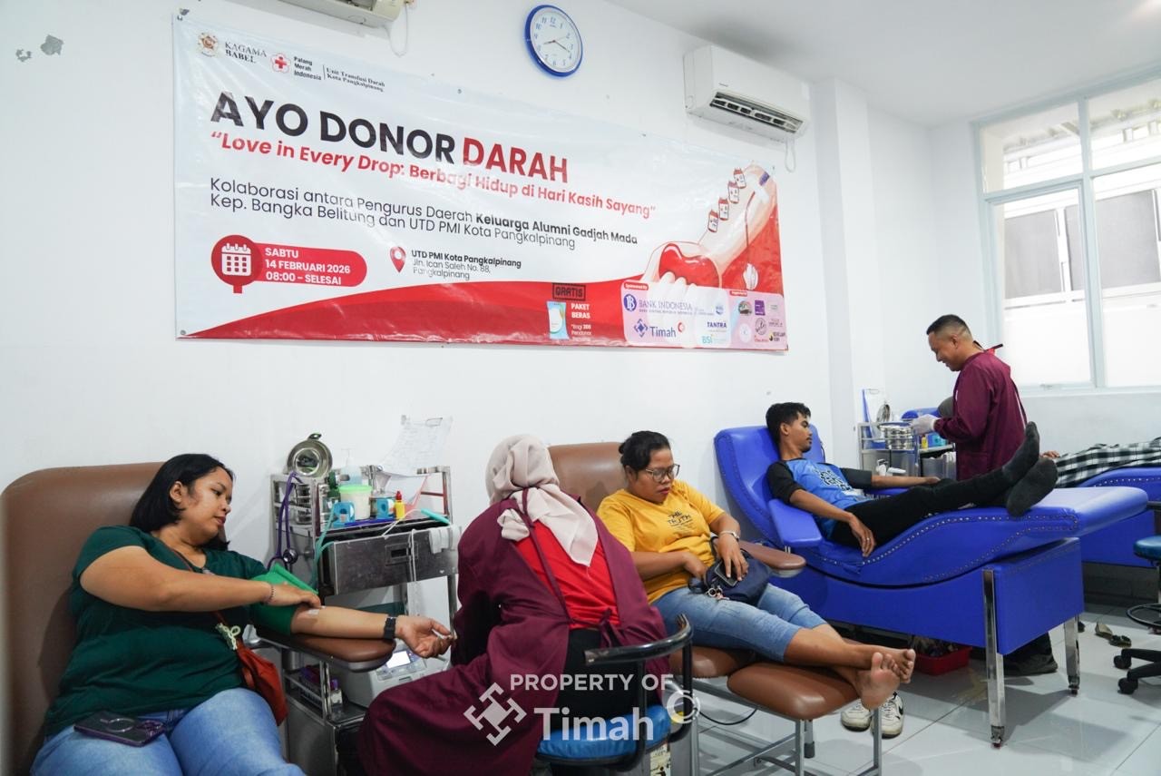 Jaga Stok Darah Jelang Puasa, PT Timah Tbk Support Aksi Donor Kagama Babel