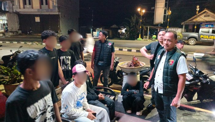 KRYD Polres Bangka Selatan, 2 Remaja Bawa Sajam Diamankan, 1 Positif Narkoba